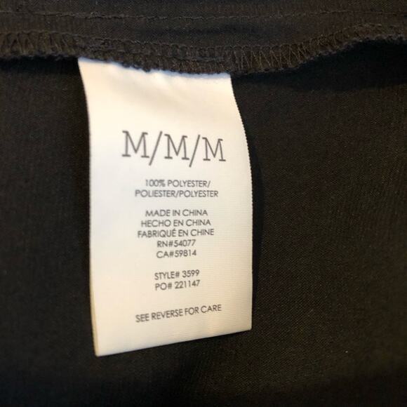 Cabi Classic Blouse black v neck ruffle trim top size Medium #3599 - Picture 9 of 14